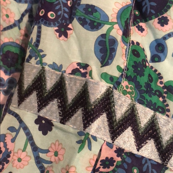 Paisley Boho Walter Baker top flutter sleeve sz 2 - Picture 4 of 7